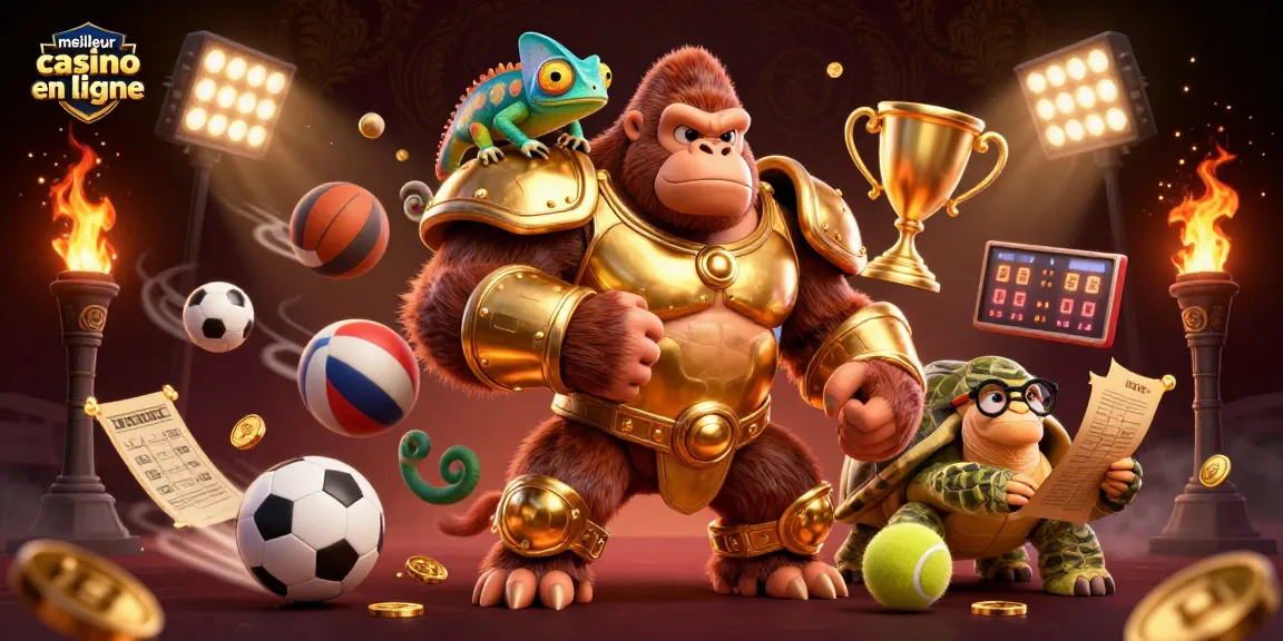 Améliorez vos gains au meilleur casino en ligne avec une illustration dynamique de personnages 3D.