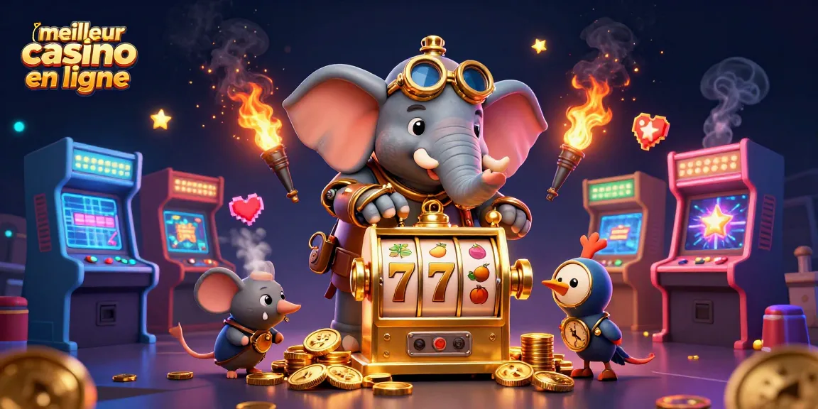 Jouez au meilleur casino en ligne avec cet éléphant ingénieur steampunk et des éléments de jackpot dynamiques.