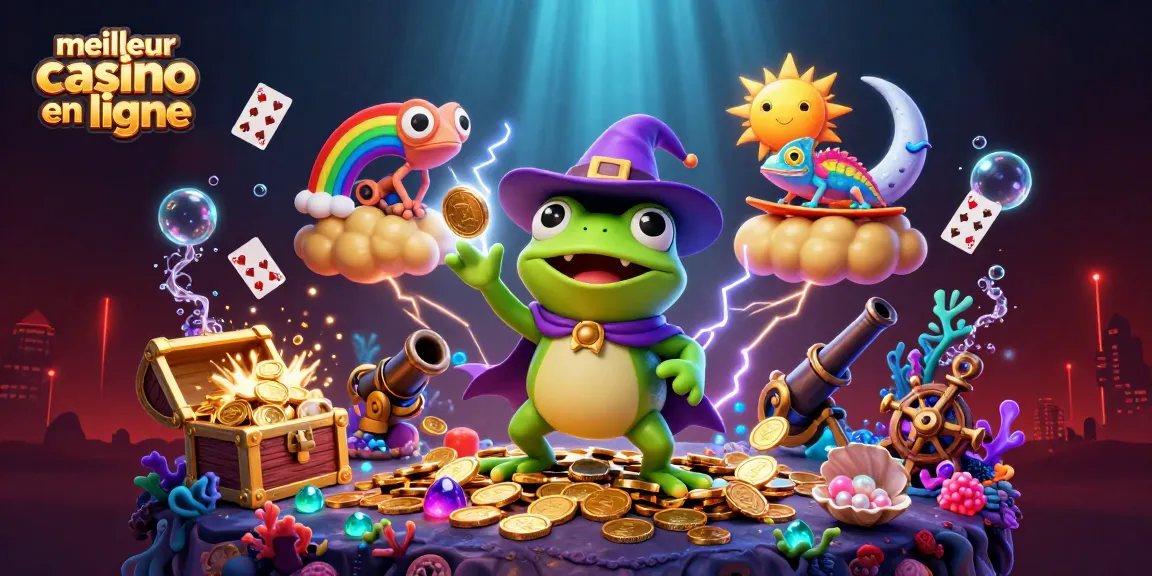 Découvrez le meilleur casino en ligne à travers une illustration fascinante d'un monde de jeux et de richesses.