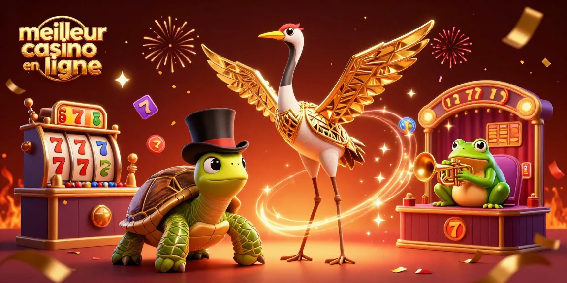 Découvrez le meilleur casino en ligne à travers une illustration vibrante avec des éléments de jeu captivants et des personnages uniques.